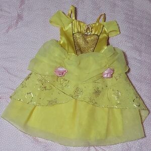Disney Belle Yellow Princess Costume Dress for Kids Size 4